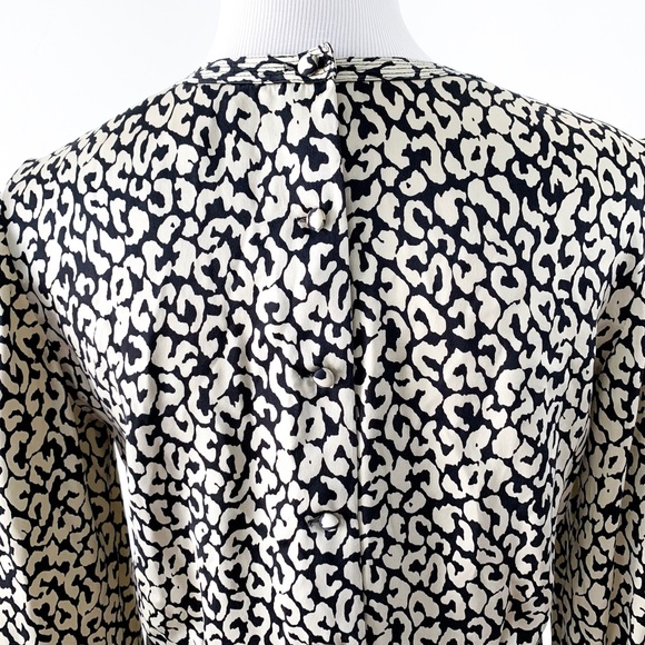 J. Crew • Leopard Button Back Blouse - Picture 5 of 5